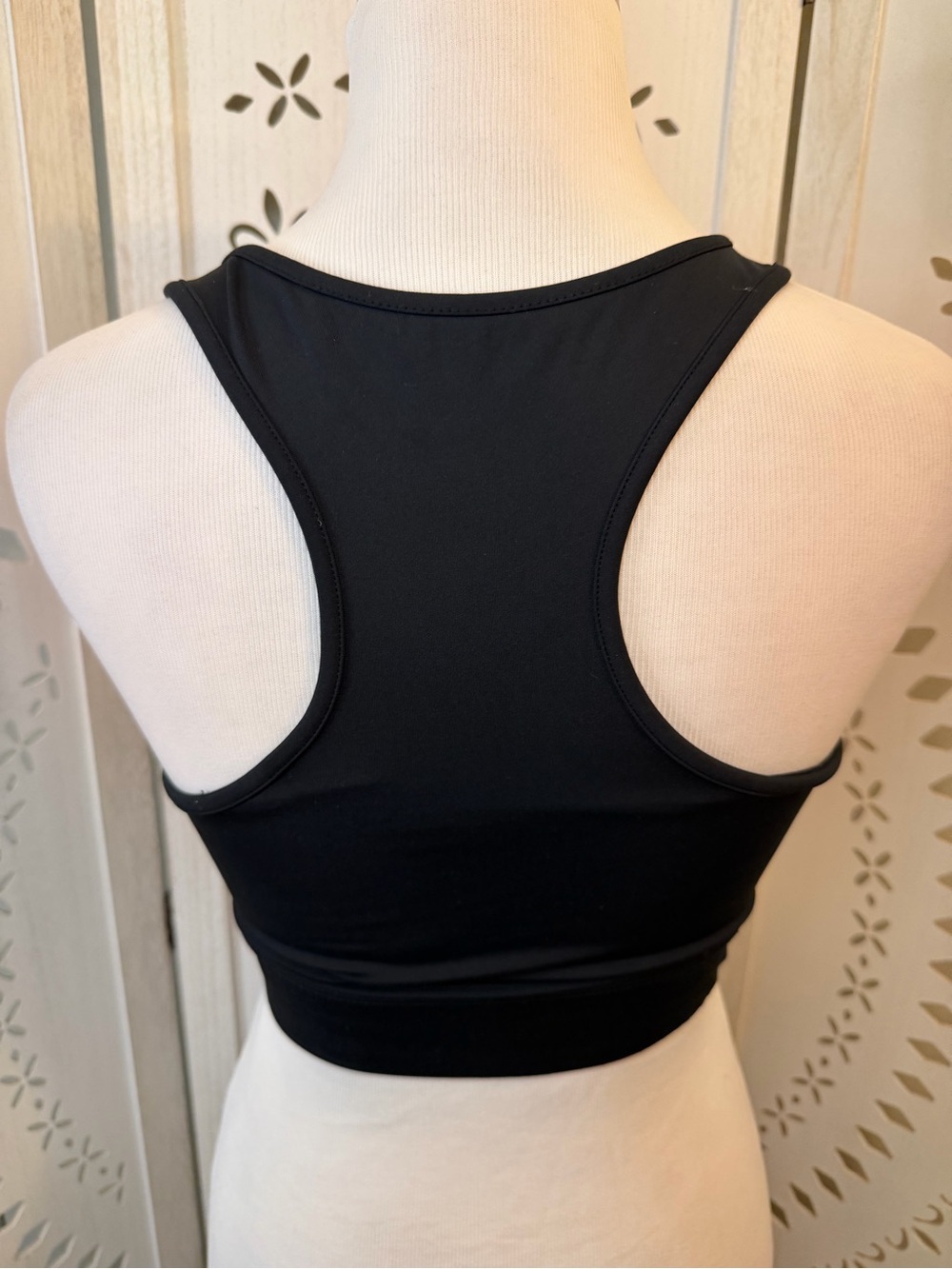 Black Racerback Sports Bra - Picture 5 of 7